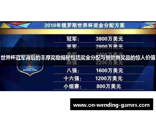 世界杯冠军背后的丰厚奖励揭秘包括奖金分配与赞助商奖品的惊人价值