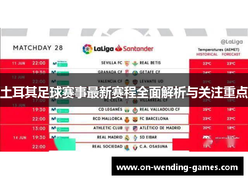 土耳其足球赛事最新赛程全面解析与关注重点